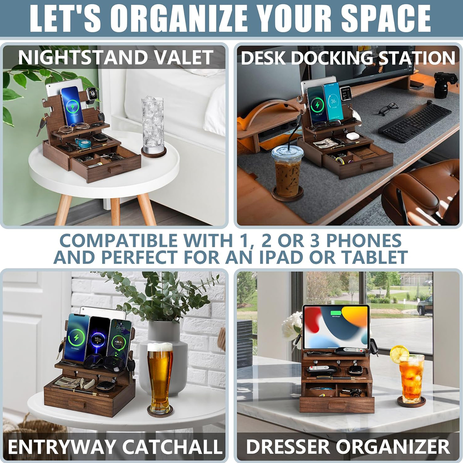 Bedside Organiser with Drawer  - Men Accessories Drawer review and price