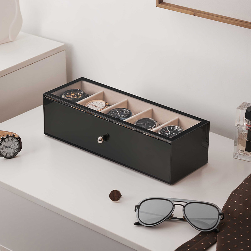 Plastic Watch Boxes Luxury 5/8 - Men Accessories Drawer review and price