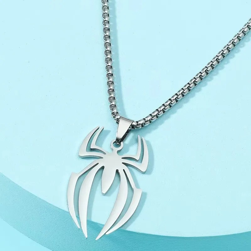 Gothic Spider Shape Necklace S - Men Accessories Chain review and price
