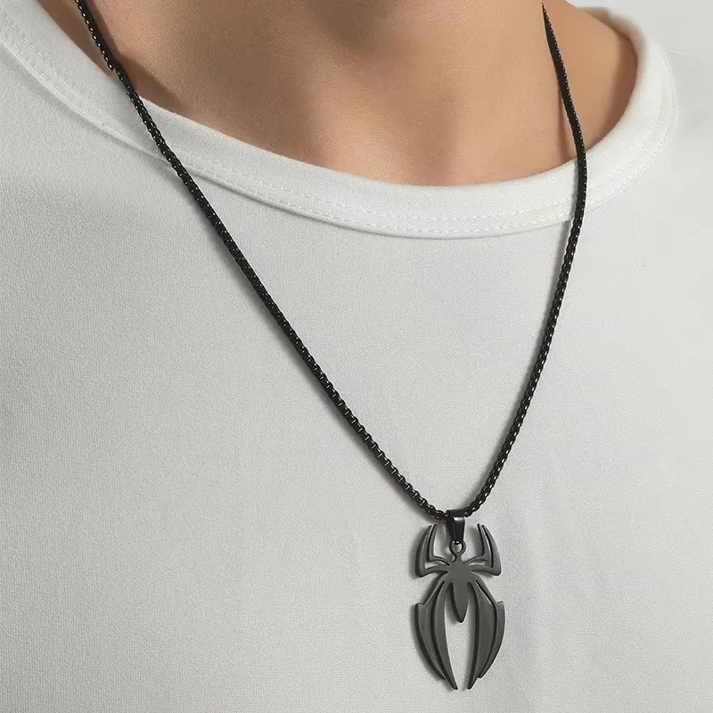 Gothic Spider Shape Necklace S - Men Accessories Chain review and price