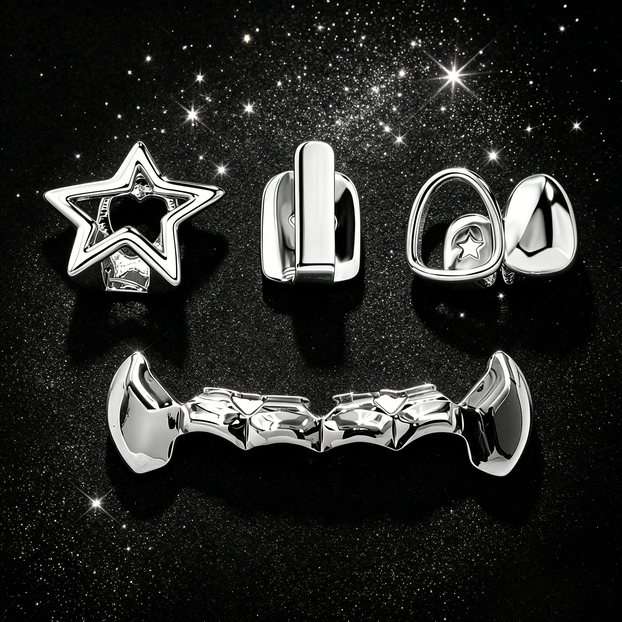 4Pcs Gold Plated Grillz Set Hi - Men Accessories Kit review and price